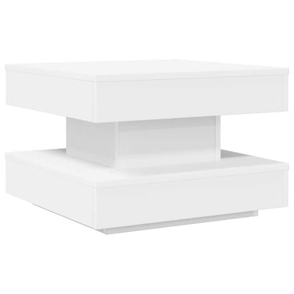 Coffee Table 360-Degree Rotatable White 50x50x34.5 cm