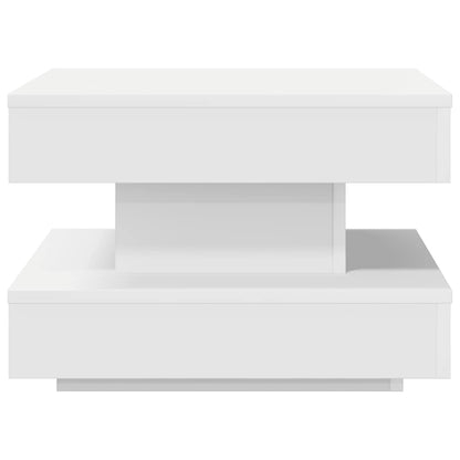 Coffee Table 360-Degree Rotatable White 50x50x34.5 cm