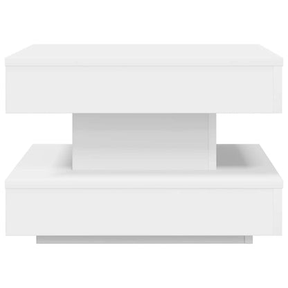 Coffee Table 360-Degree Rotatable White 50x50x34.5 cm