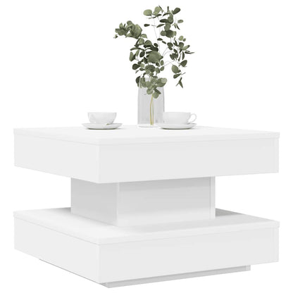 Coffee Table 360-Degree Rotatable White 50x50x34.5 cm