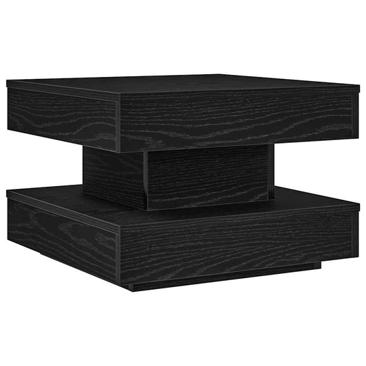 Coffee Table 360-Degree Rotatable Black 50x50x34.5 cm
