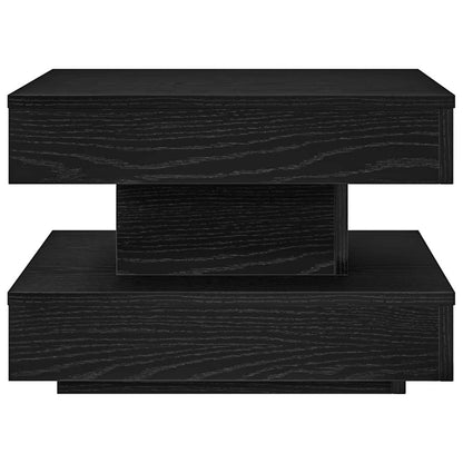 Coffee Table 360-Degree Rotatable Black 50x50x34.5 cm