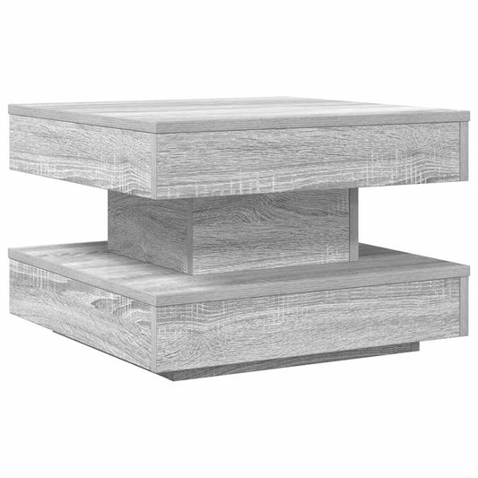 Coffee Table 360-Degree Rotatable Grey Sonoma 50x50x34.5 cm