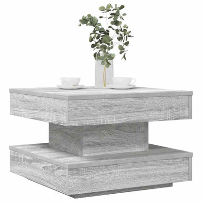 Coffee Table 360-Degree Rotatable Grey Sonoma 50x50x34.5 cm