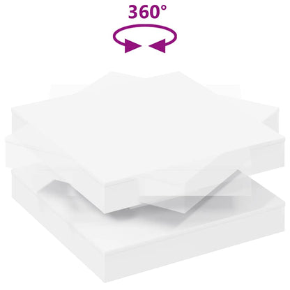 Coffee Table 360-Degree Rotatable White 70x70x34.5 cm