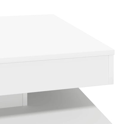 Coffee Table 360-Degree Rotatable White 70x70x34.5 cm