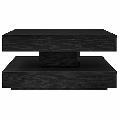 Coffee Table 360-Degree Rotatable Black 70x70x34.5 cm