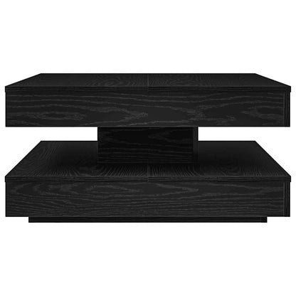 Coffee Table 360-Degree Rotatable Black 70x70x34.5 cm
