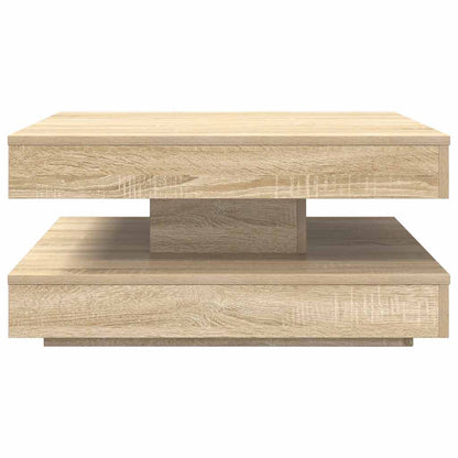 Coffee Table 360-Degree Rotatable Sonoma Oak 70x70x34.5 cm