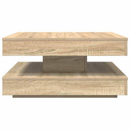 Coffee Table 360-Degree Rotatable Sonoma Oak 70x70x34.5 cm