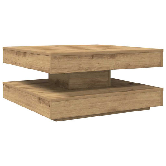 Coffee Table 360-Degree Rotatable Artisan Oak 70x70x34.5 cm