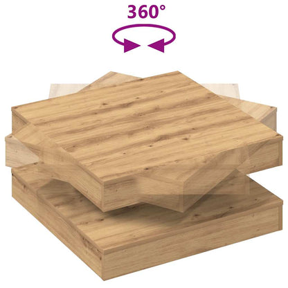 Coffee Table 360-Degree Rotatable Artisan Oak 70x70x34.5 cm