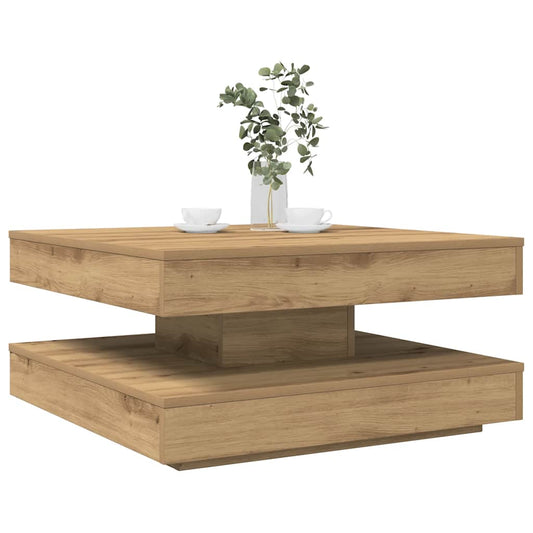 Coffee Table 360-Degree Rotatable Artisan Oak 70x70x34.5 cm