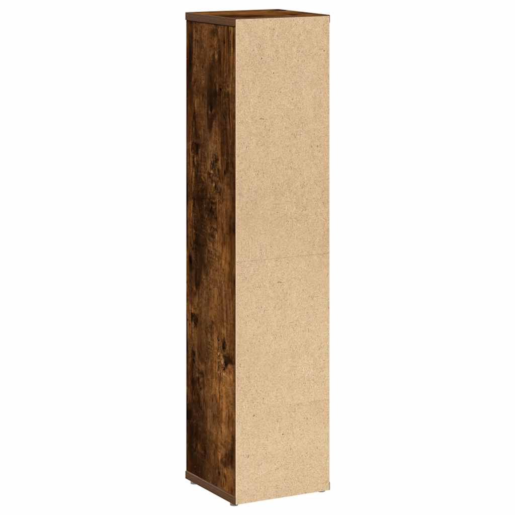 Bathroom Cabinet with Roll Holder Smoked Oak 20.5x20x90 cm