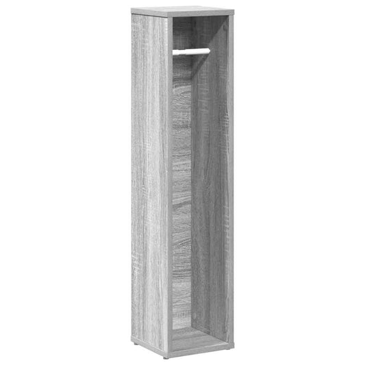 Bathroom Cabinet with Roll Holder Grey Sonoma 20.5x20x90 cm