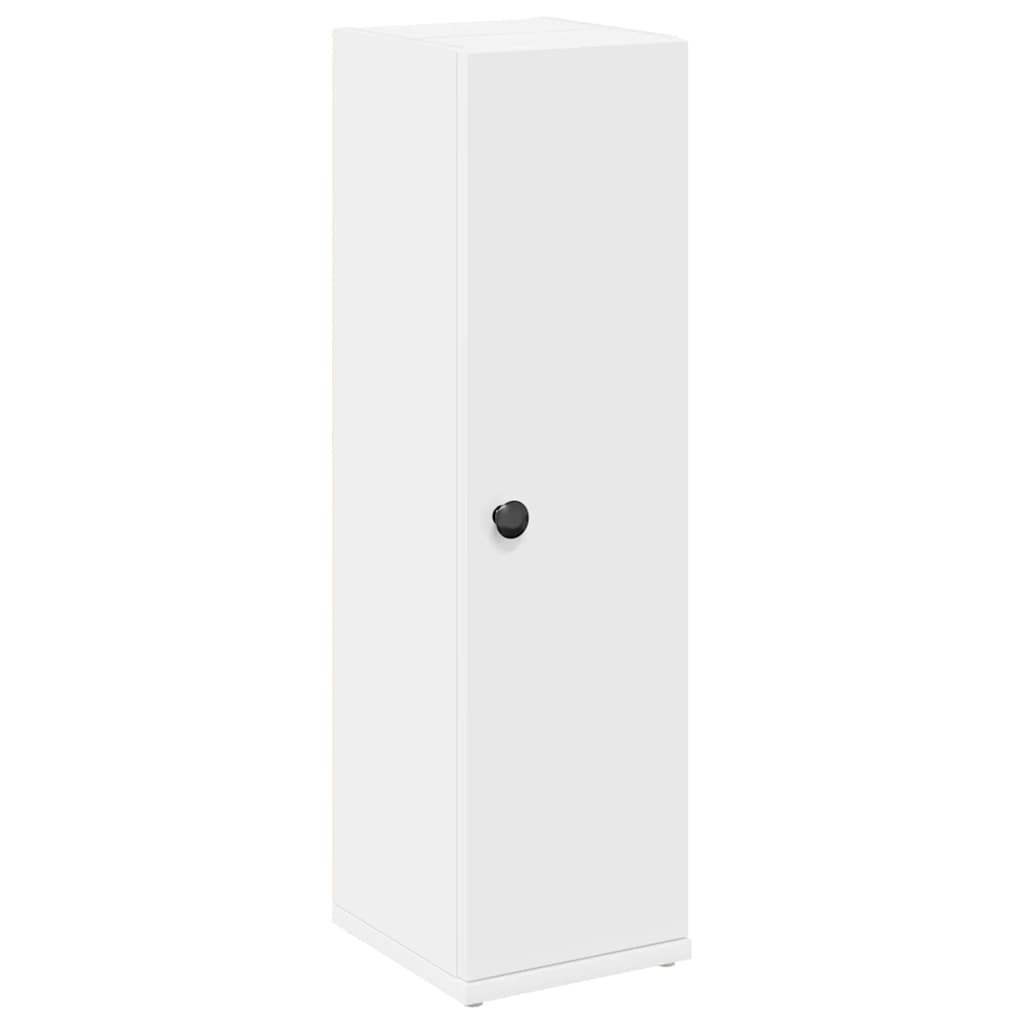 Bathroom Cabinet with Roll Holder White 20.5x22x72 cm
