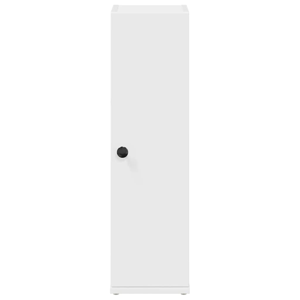 Bathroom Cabinet with Roll Holder White 20.5x22x72 cm