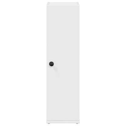 Bathroom Cabinet with Roll Holder White 20.5x22x72 cm