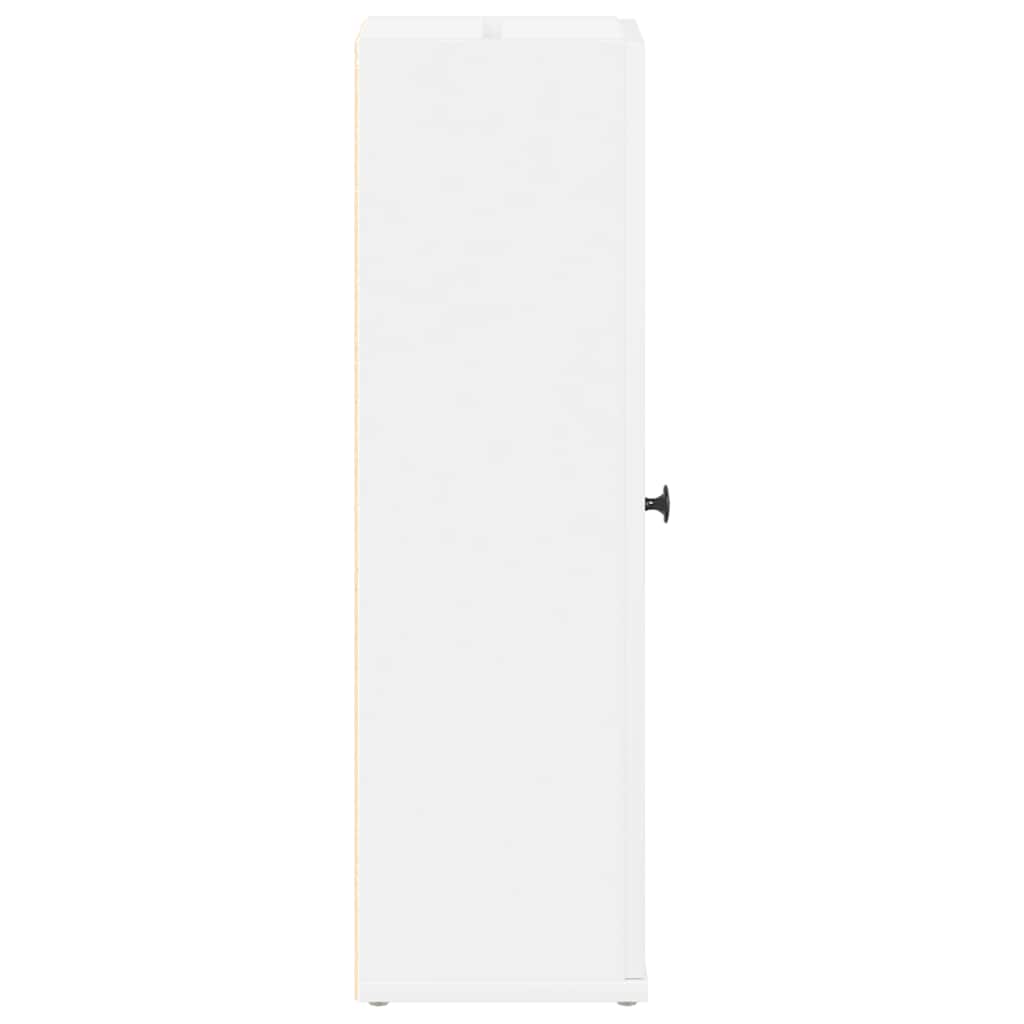 Bathroom Cabinet with Roll Holder White 20.5x22x72 cm