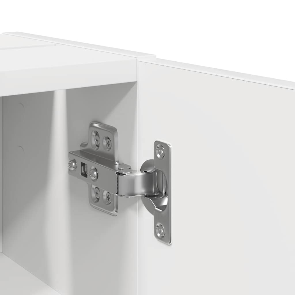 Bathroom Cabinet with Roll Holder White 20.5x22x72 cm
