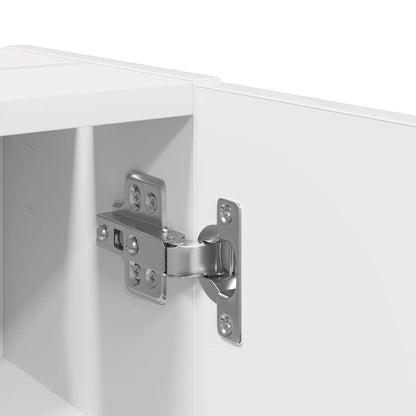 Bathroom Cabinet with Roll Holder White 20.5x22x72 cm
