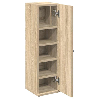 Bathroom Cabinet with Roll Holder Sonoma Oak 20.5x22x72 cm