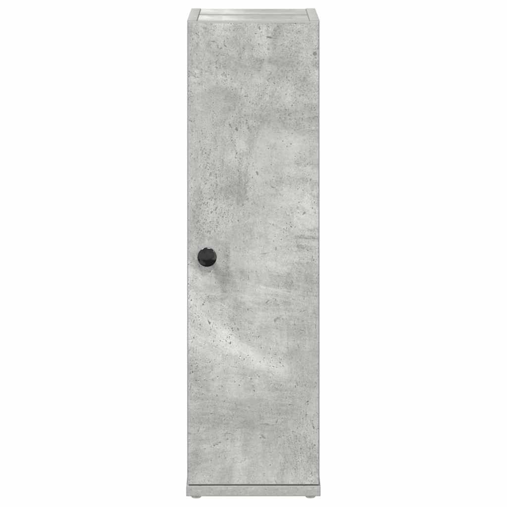 Bathroom Cabinet with Roll Holder Concrete Grey 20.5x22x72 cm