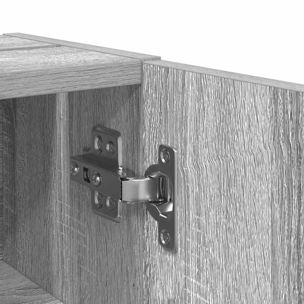 Bathroom Cabinet with Roll Holder Grey Sonoma 20.5x22x72 cm