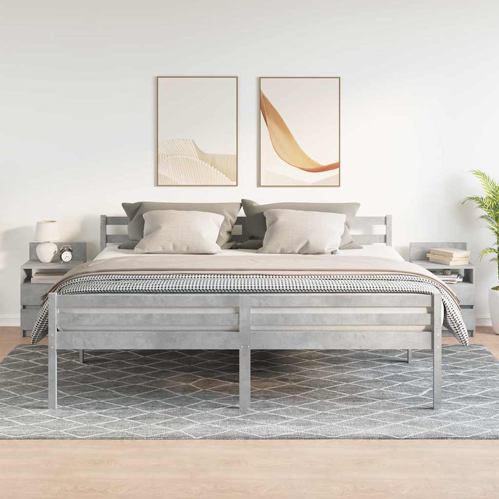 Bedside Cabinets 2 pcs with 2 Drawers Concrete Grey 40x33x60 cm