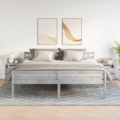 Bedside Cabinets 2 pcs with 2 Drawers Concrete Grey 40x33x60 cm