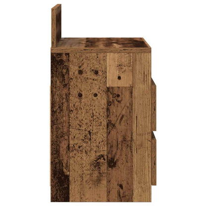 Bedside Cabinets 2 pcs with 2 Drawers Old Wood 40x33x60 cm