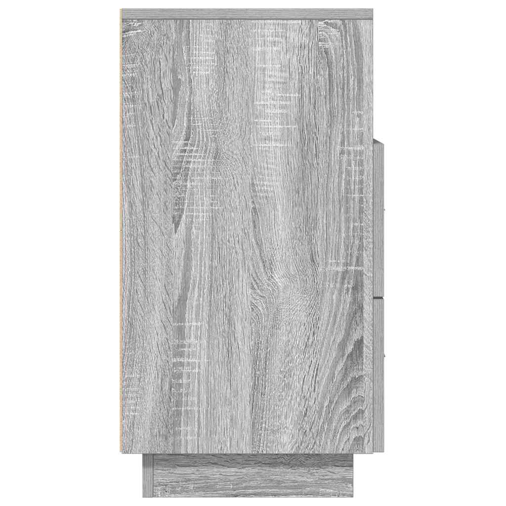 Bedside Cabinet with 2 Drawers Grey Sonoma 36x36x68 cm