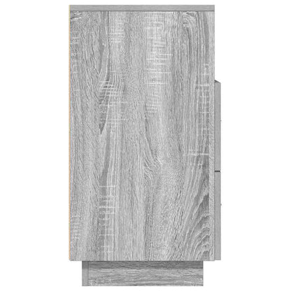 Bedside Cabinet with 2 Drawers Grey Sonoma 36x36x68 cm