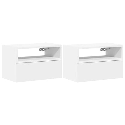 Wall-mounted Bedside Cabinets 2 pcs White 45x26x28.5 cm