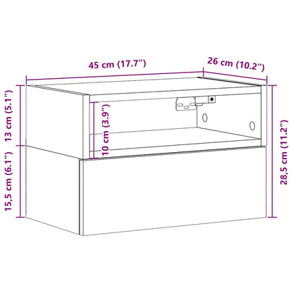 Wall-mounted Bedside Cabinets 2 pcs White 45x26x28.5 cm