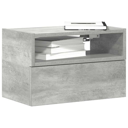 Wall-mounted Bedside Cabinet Concrete Grey 45x26x28.5 cm