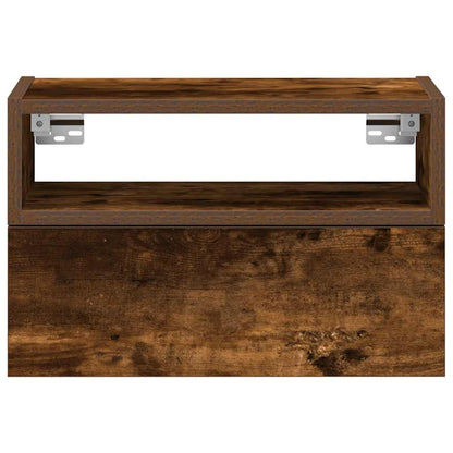 Wall-mounted Bedside Cabinet Smoked Oak 45x26x28.5 cm