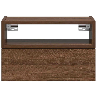 Wall-mounted Bedside Cabinets 2 pcs Brown Oak 45x26x28.5 cm