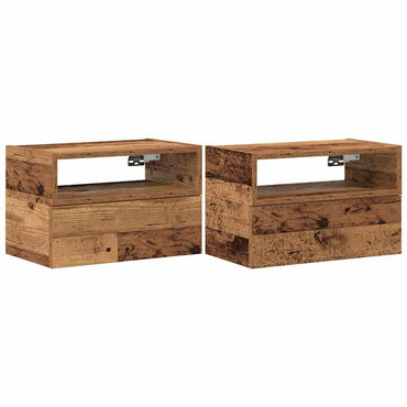 Wall-mounted Bedside Cabinets 2 pcs Old Wood 45x26x28.5 cm