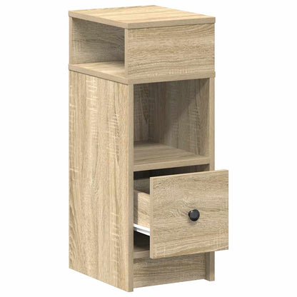 Bedside Cabinets 2 pcs with Drawer Sonoma Oak 25x31x66 cm