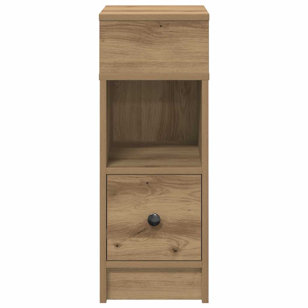 Bedside Cabinet with Drawer Artisan Oak 25x31x66 cm