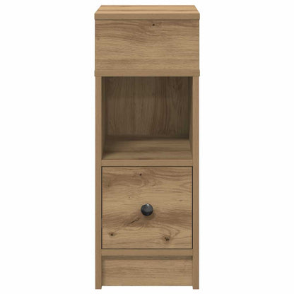 Bedside Cabinet with Drawer Artisan Oak 25x31x66 cm