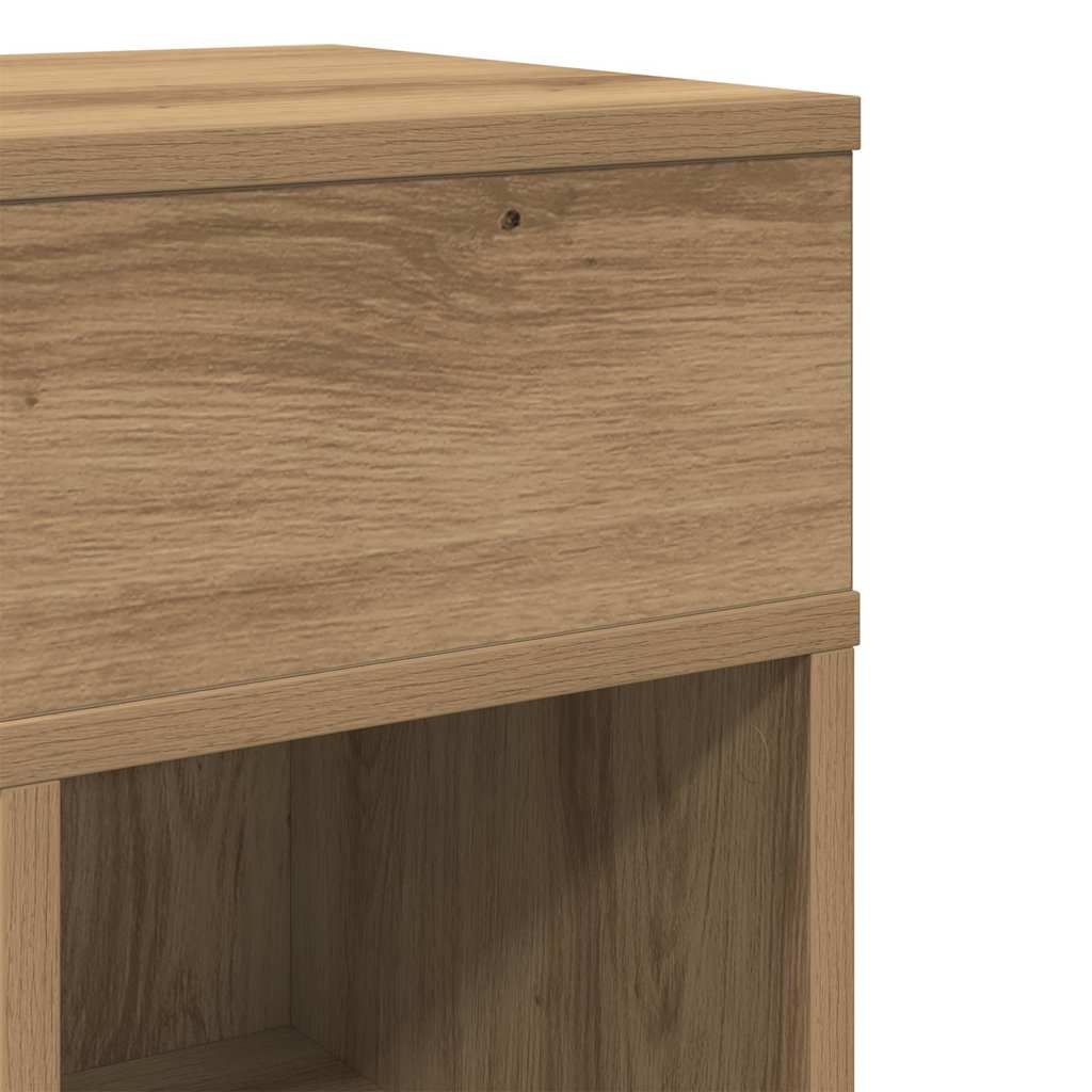 Bedside Cabinet with Drawer Artisan Oak 25x31x66 cm