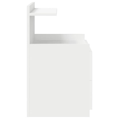Bedside Cabinets 2 pcs with 2 Drawers White 40x36.5x62 cm