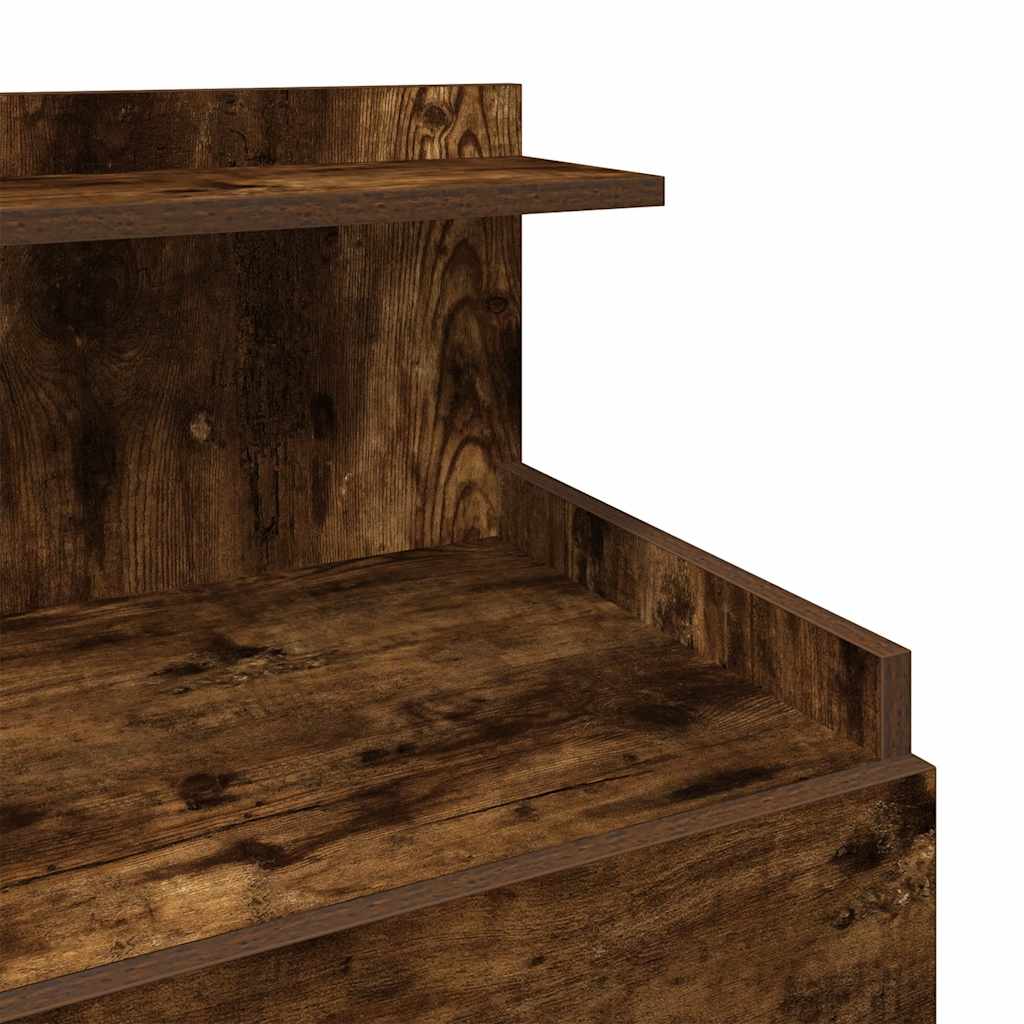 Bedside Cabinets 2 pcs with 2 Drawers Smoked Oak 40x36.5x62 cm