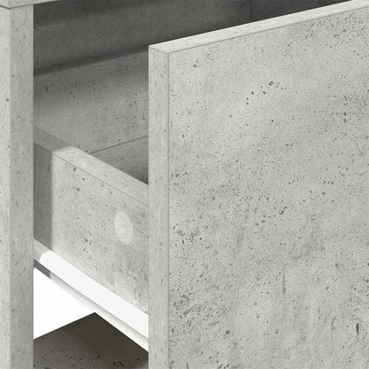 Bedside Cabinets with Drawer 2 pcs Concrete Grey 51x31x47 cm