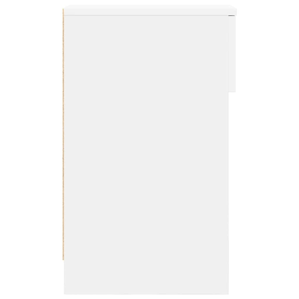 Bedside Cabinets with Drawer 2 pcs White 20x36x60 cm