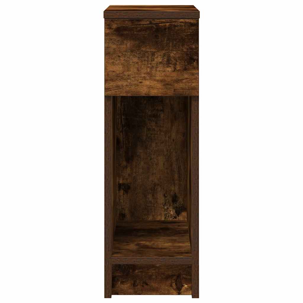 Bedside Cabinets with Drawer 2 pcs Smoked Oak 20x36x60 cm