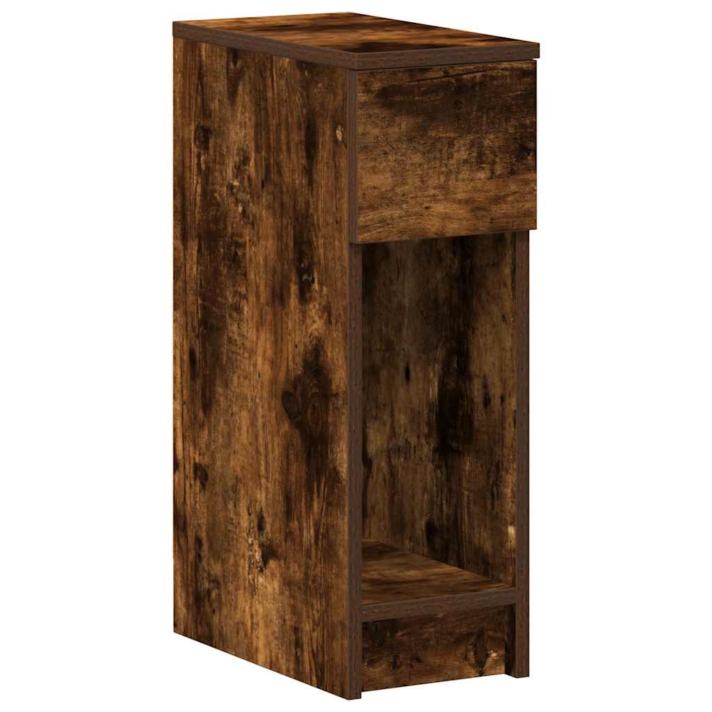 Bedside Cabinets with Drawer 2 pcs Smoked Oak 20x36x60 cm