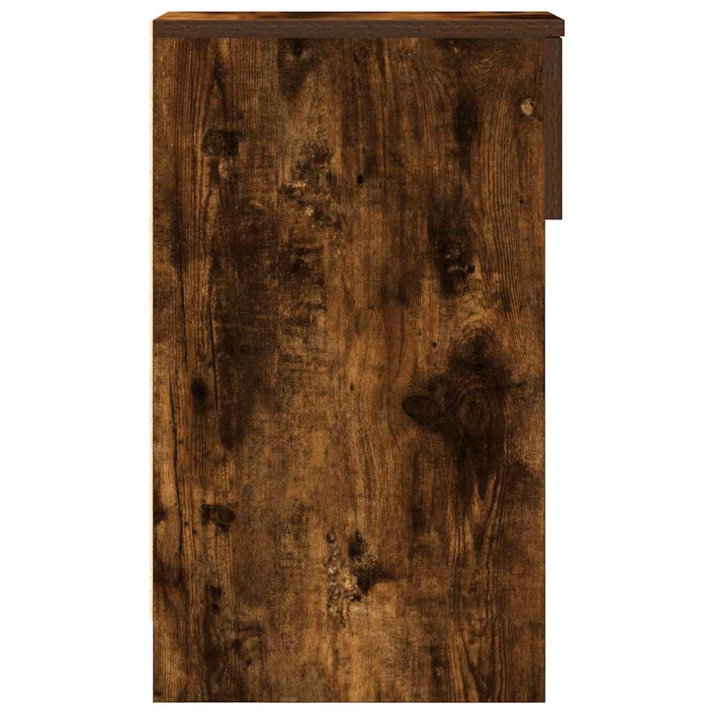 Bedside Cabinets with Drawer 2 pcs Smoked Oak 20x36x60 cm